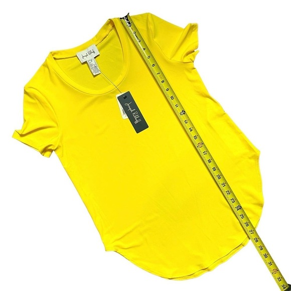 NWT Joseph Ribkoff Women’s Limóncello Blouse Yellow Short Sleeve Top Size US 8 - Picture 9 of 13